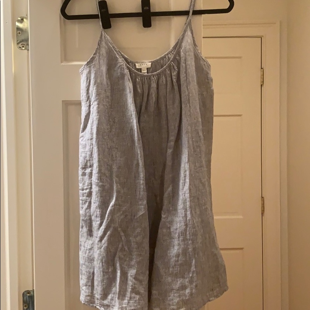 Joie Pinstripe Linen Sundress